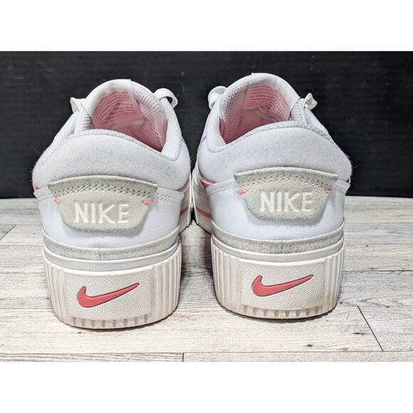 Nike Court Legacy Lift Women's Size US 9.5 White/Coral Chalk DM7590-102 - Picture 6 of 8